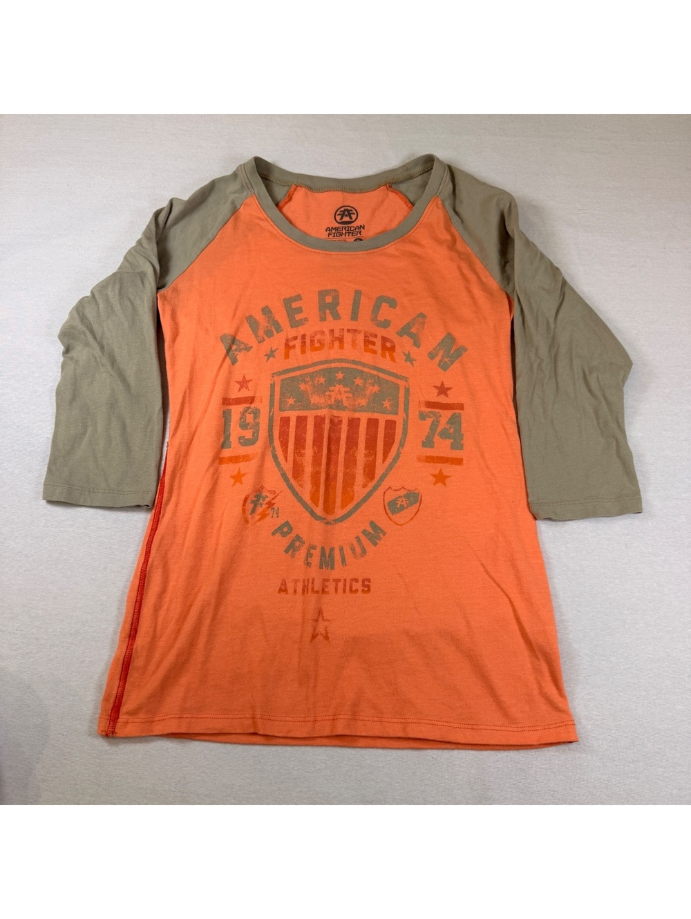 American Fighter Premium Athletics 3/4 Raglan Shirt Orange M